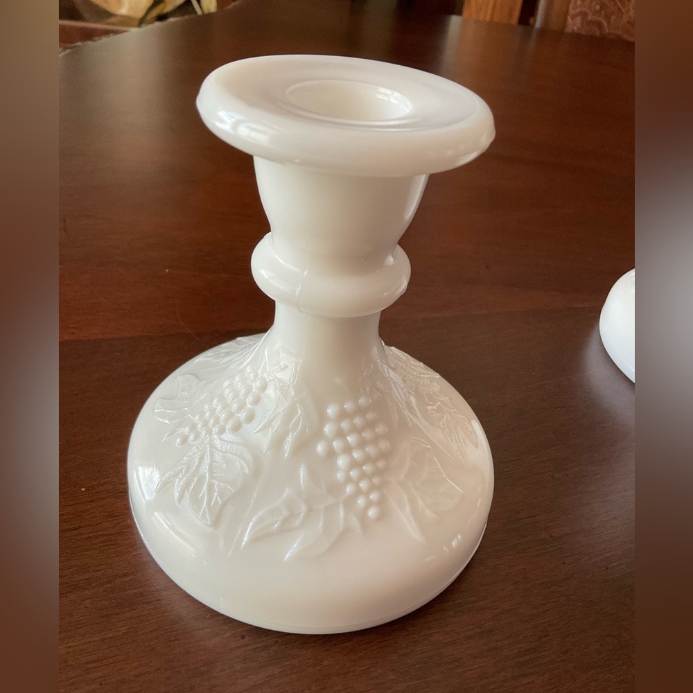 Vintage Westmoreland milk Glass Candlestick